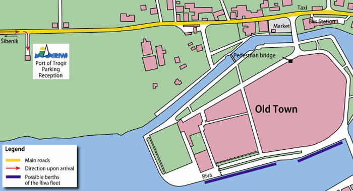 Map of Trogir Port